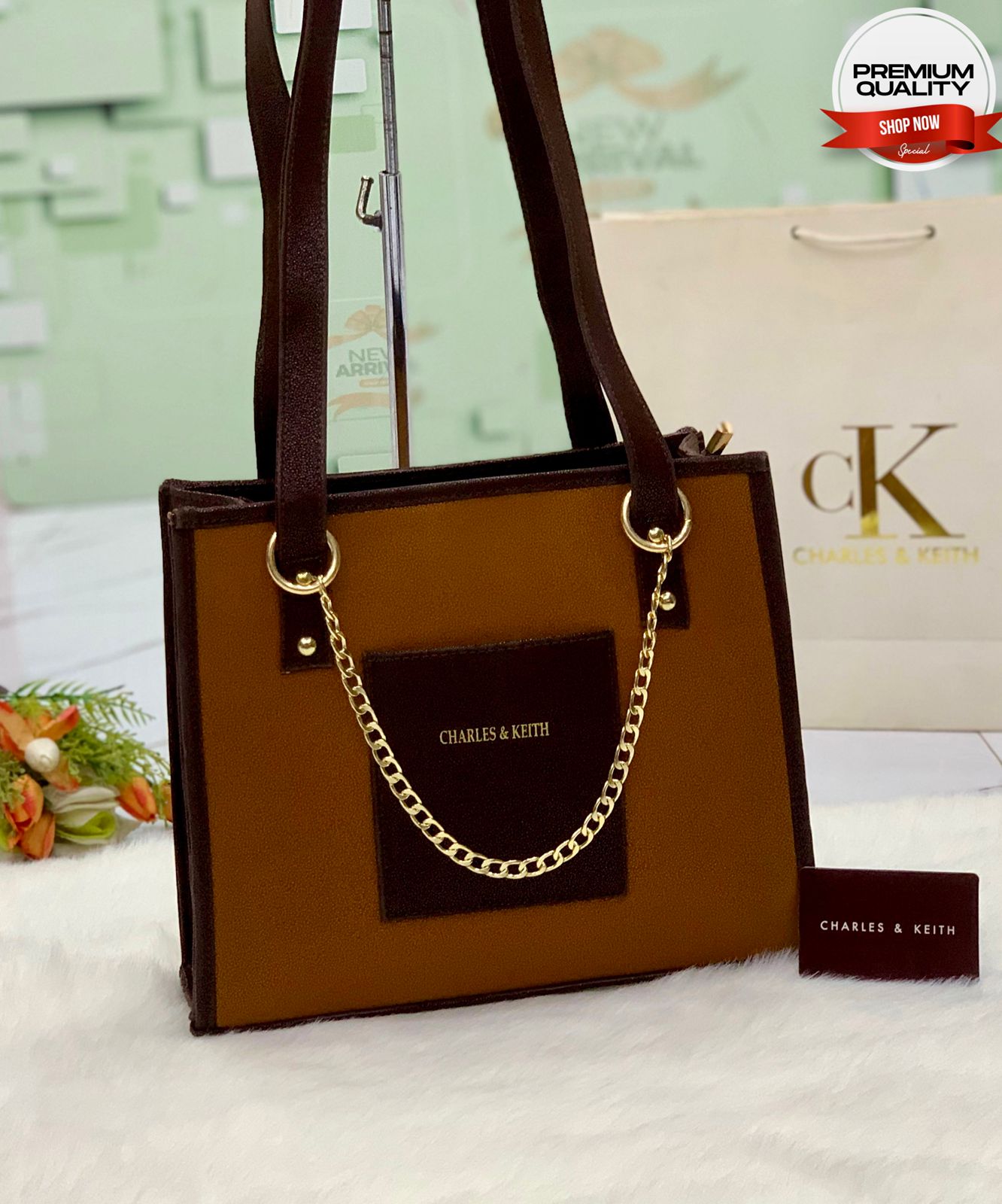 High Quality CHARLES & KEITH  Bag With Long Belt