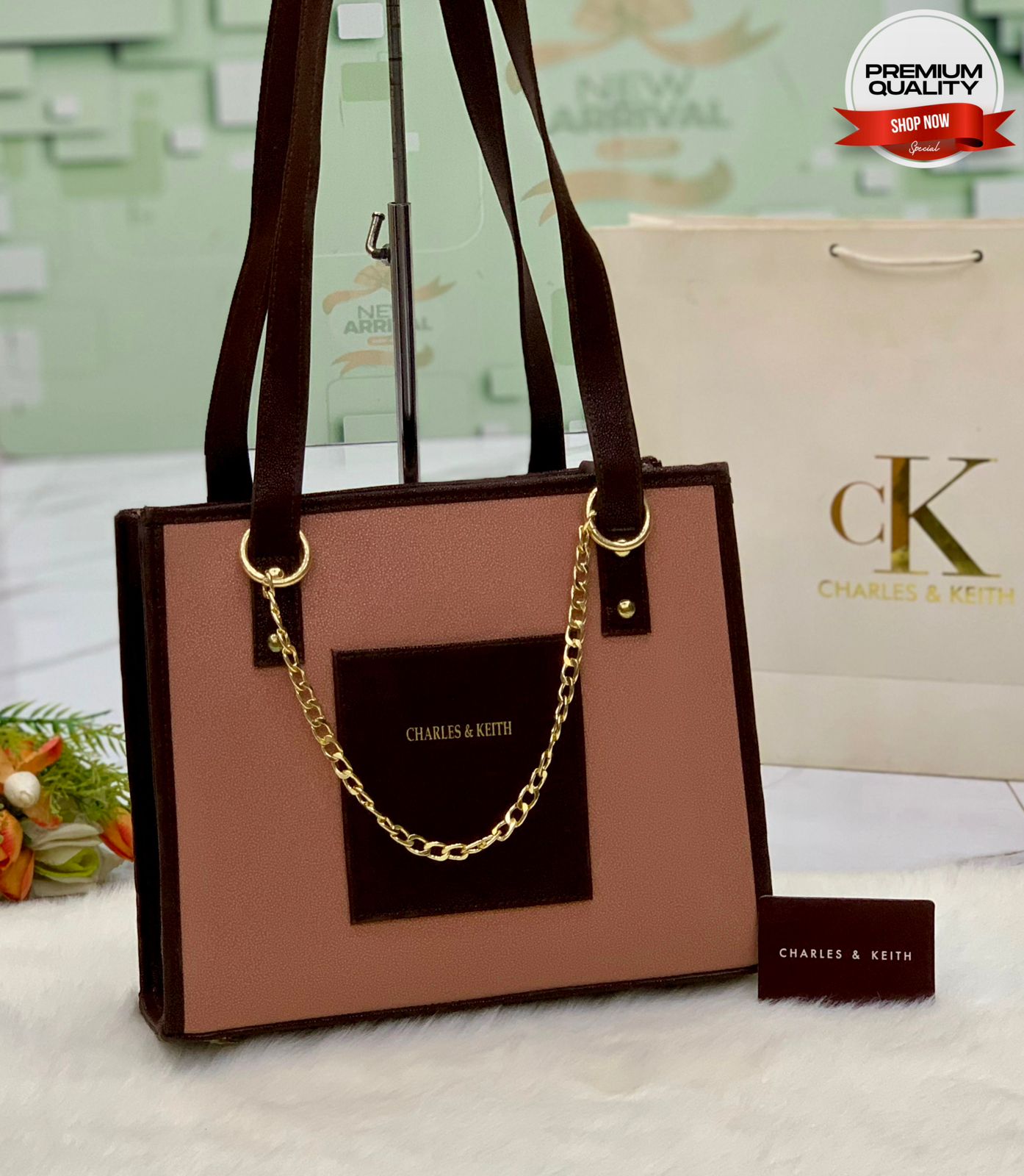 High Quality CHARLES & KEITH  Bag With Long Belt