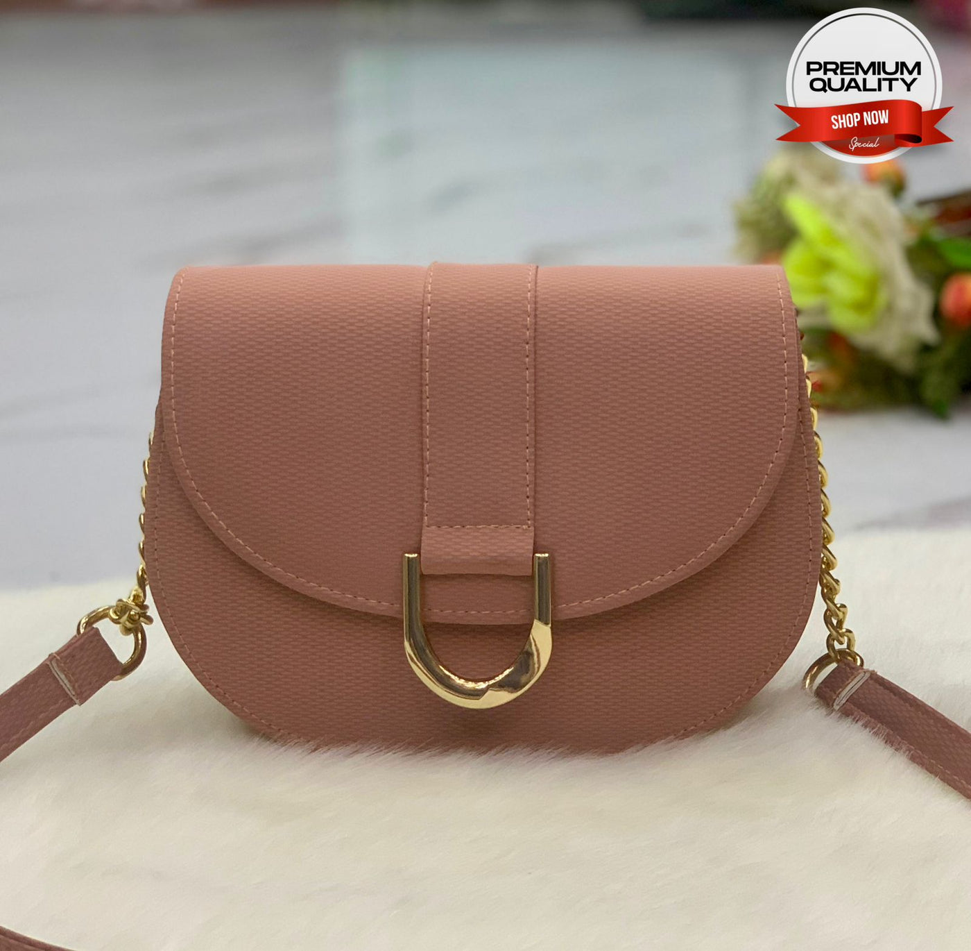 Beige Casual Hand Bag